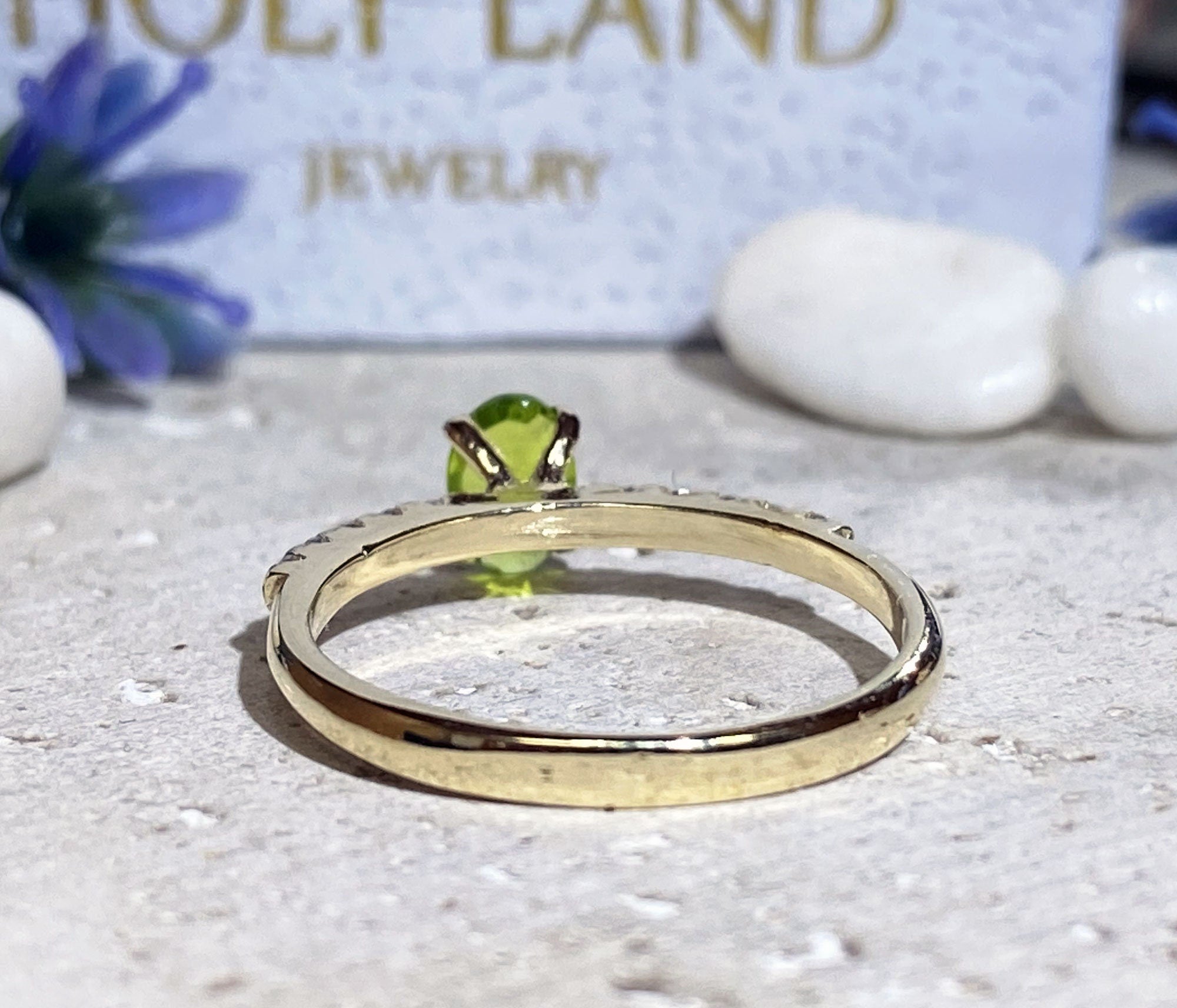 Peridot Ring - Gold Ring - Stacking Ring - August Birthstone - Dainty Ring - Tiny Ring - Delicate Ring - Engagement Ring - Prong Ring