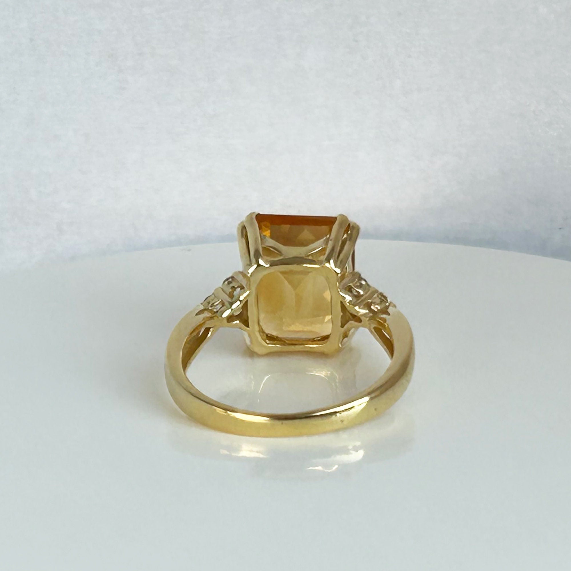 Citrine ring - Natural Citrine - November Birthstone - Statement Ring - Gold Ring - Engagement Ring - Rectangle Ring - Cocktail Ring