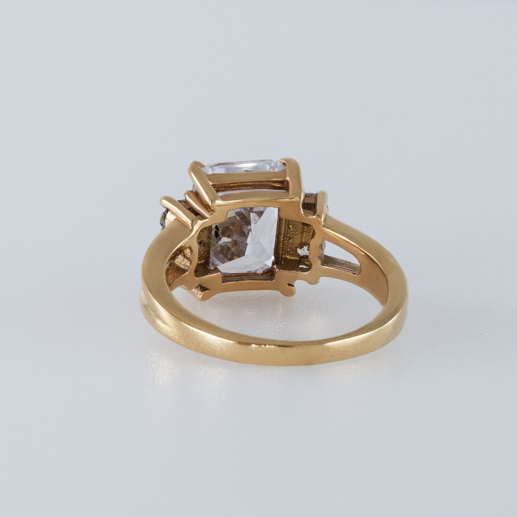 Smoky Quartz Ring - Genuine Gemstone - Gold Ring - Statement Ring - Engagement Ring - Rectangle Ring - Cocktail Ring - Brown Stone Ring