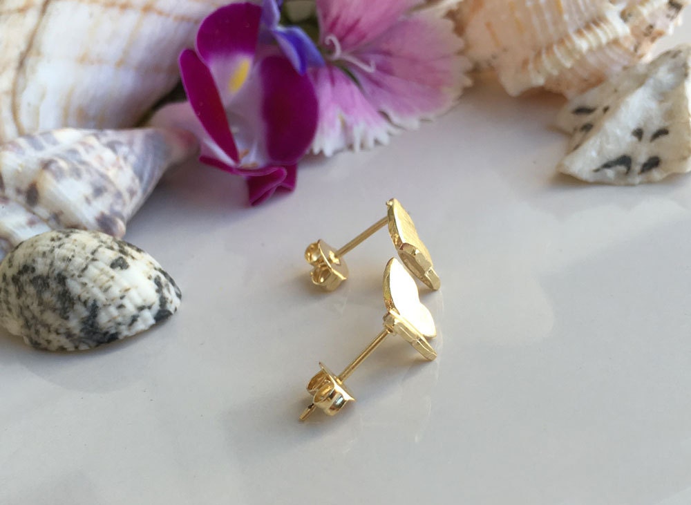 Whimsical Elegance: Simple Stud Butterfly Earrings