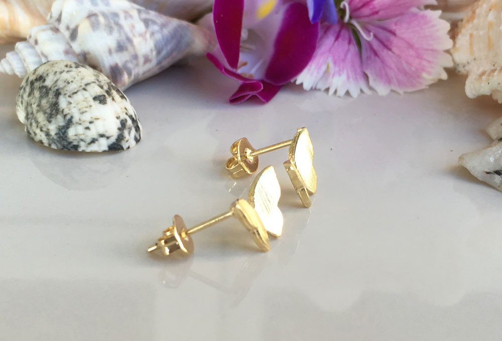 Whimsical Elegance: Simple Stud Butterfly Earrings