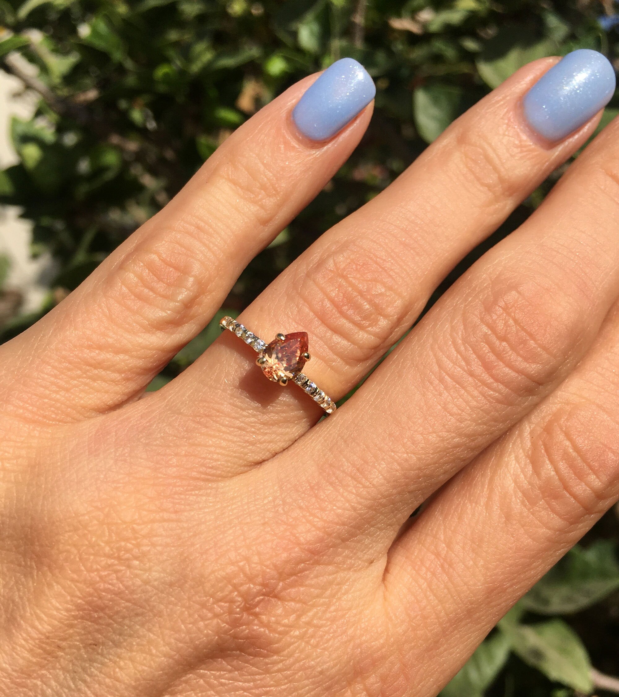 Citrine Ring - Gold Ring - Stack Ring - November Birthstone - Dainty Ring - Tiny Ring - Delicate Ring - Engagement Ring - Prong Ring