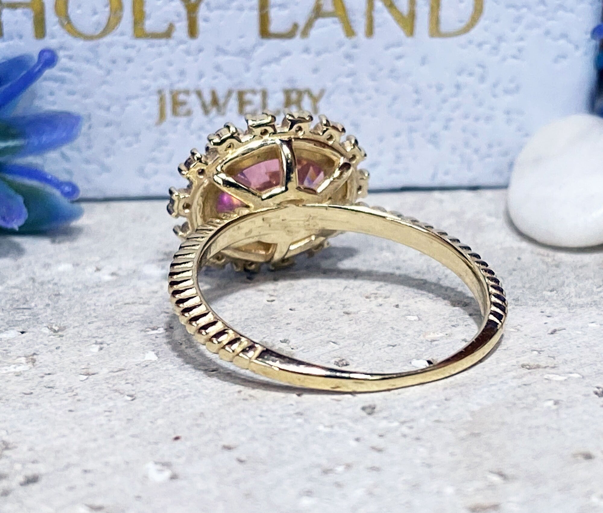 Rose Quartz Ring - October Birthstone - Gold Ring - Gemstone Band - Statement Ring - Engagement Ring - Oval Ring - Cocktail Ring -Prong Ring