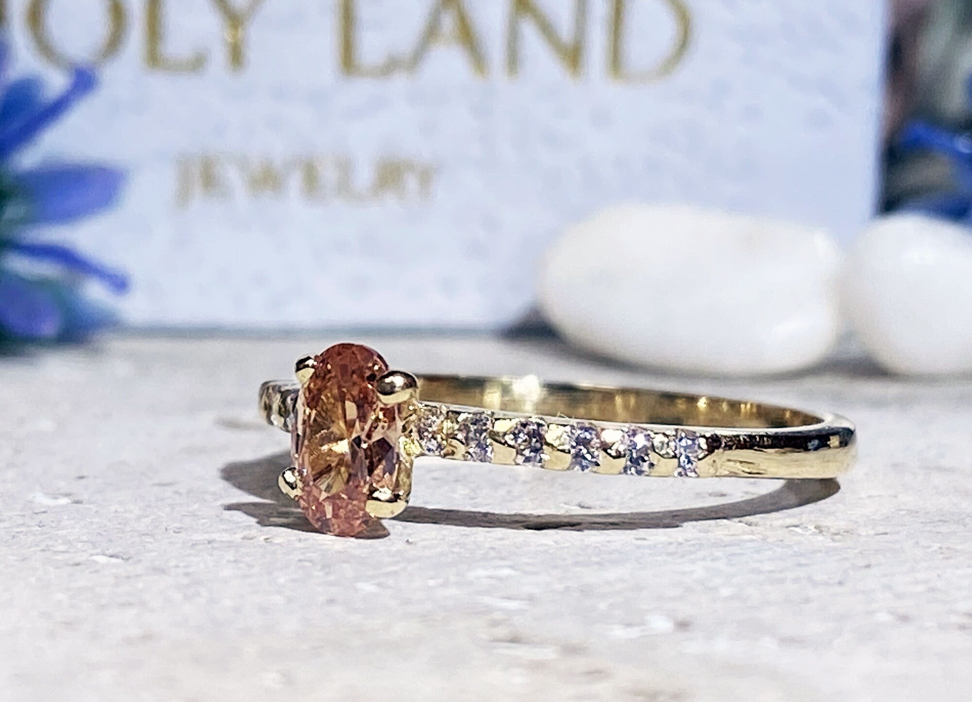 Citrine Ring - Gold Ring - Stack Ring - November Birthstone - Dainty Ring - Tiny Ring - Delicate Ring - Engagement Ring - Prong Ring