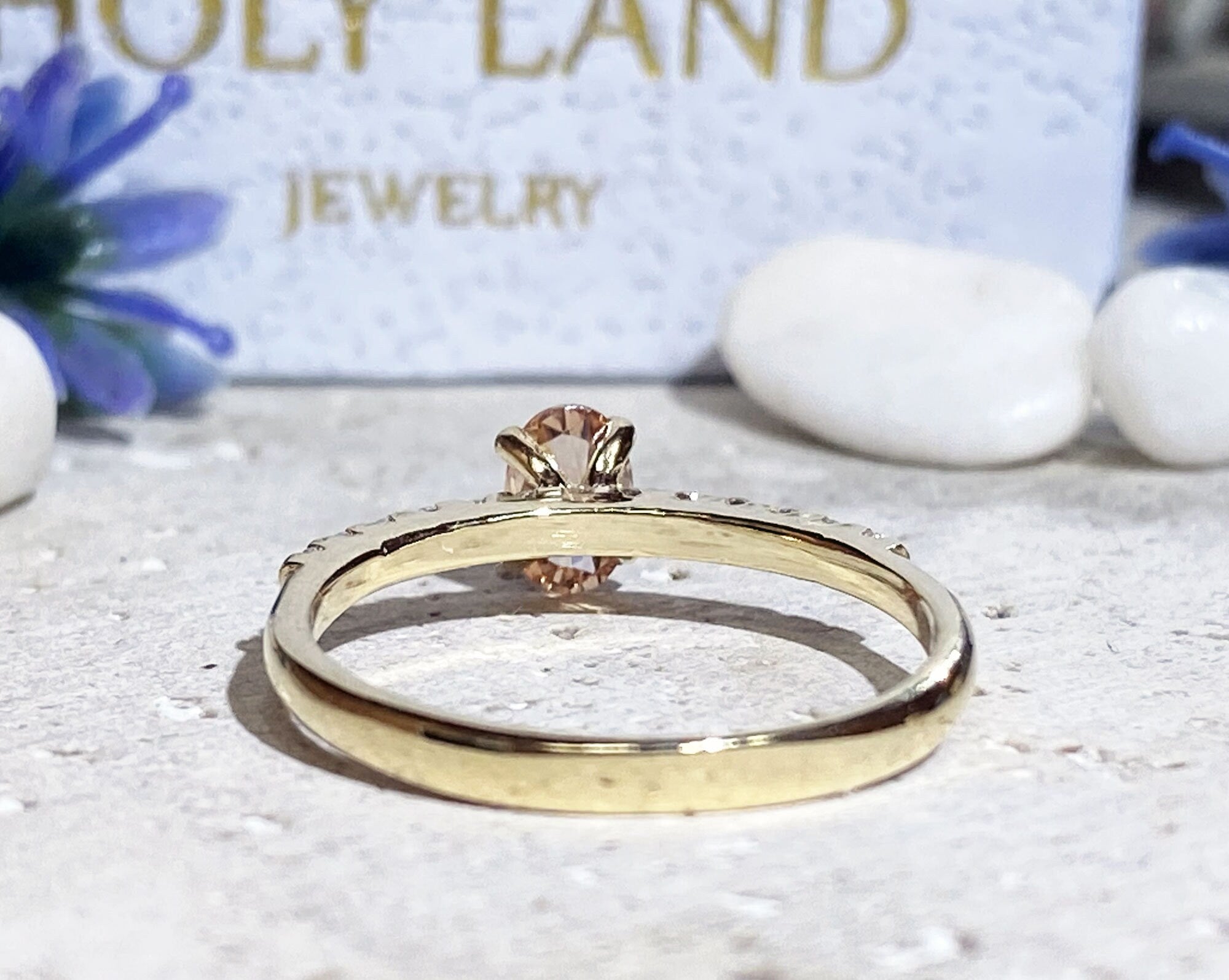 Citrine Ring - Gold Ring - Stack Ring - November Birthstone - Dainty Ring - Tiny Ring - Delicate Ring - Engagement Ring - Prong Ring