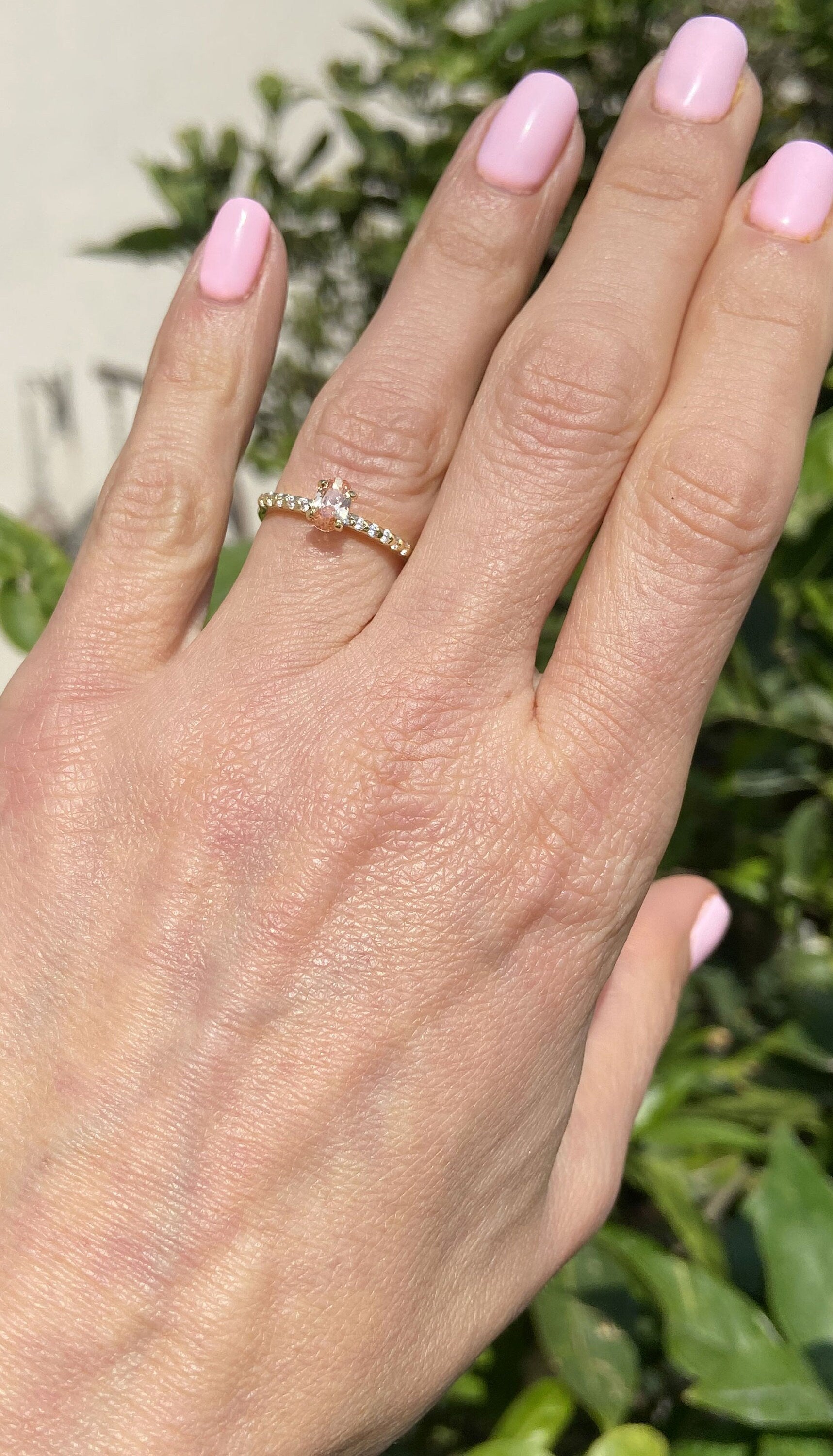 Citrine Ring - Gold Ring - Stack Ring - November Birthstone - Dainty Ring - Tiny Ring - Delicate Ring - Engagement Ring - Prong Ring