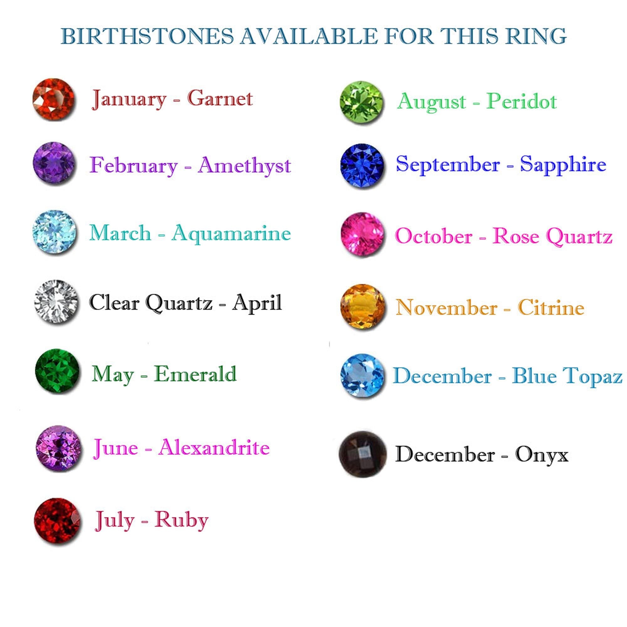 Alexandrite Ring - June Birthstone - Stacking Ring with Five Square Alexandrite Stones