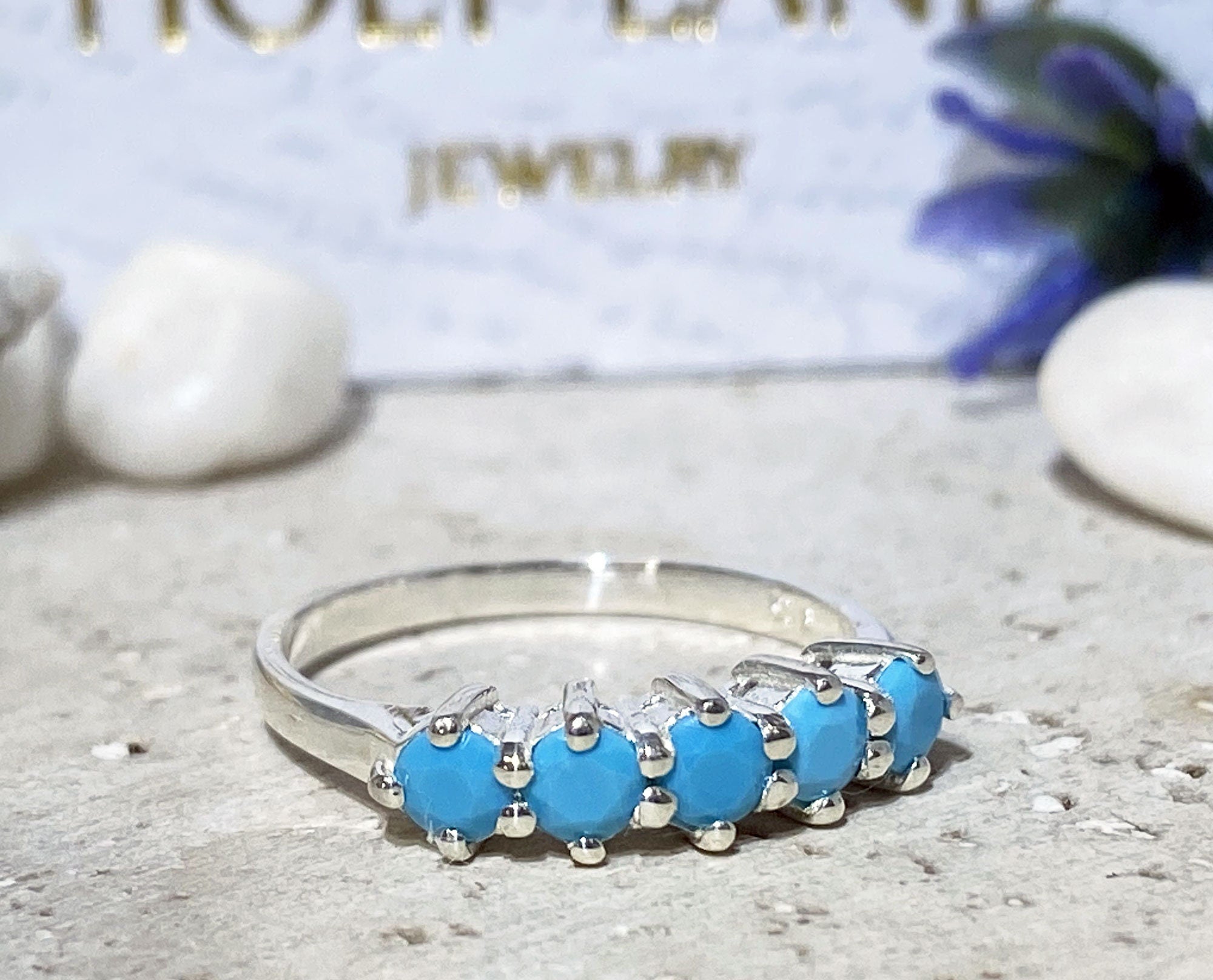 Turquoise Ring - Sleeping Beauty Turquoise - December Birthstone - Gold Ring - Turquoise Jewelry