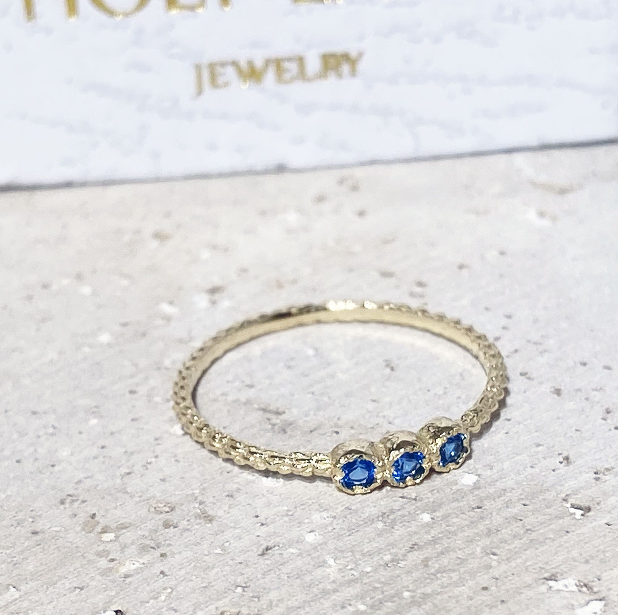 Blue Topaz Ring - December Birthstone - Gold Ring - Dainty Ring - Tiny Ring - Delicate Ring - Gemstone Ring - Stacking Ring - Simple Ring