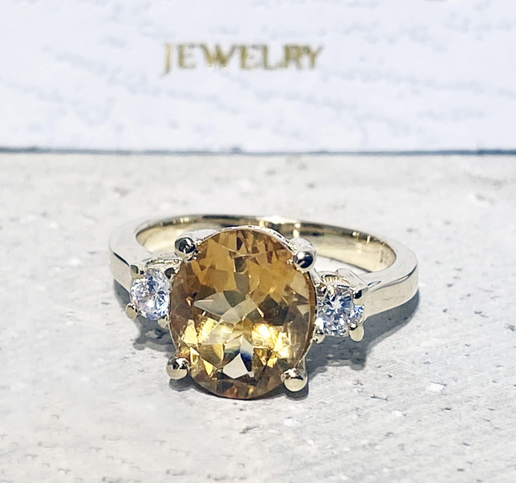 Citrine ring - November Birthstone - Statement Ring - Gold Ring - Engagement Ring - Prong Ring - Oval Ring - Cocktail Ring - Statement Ring