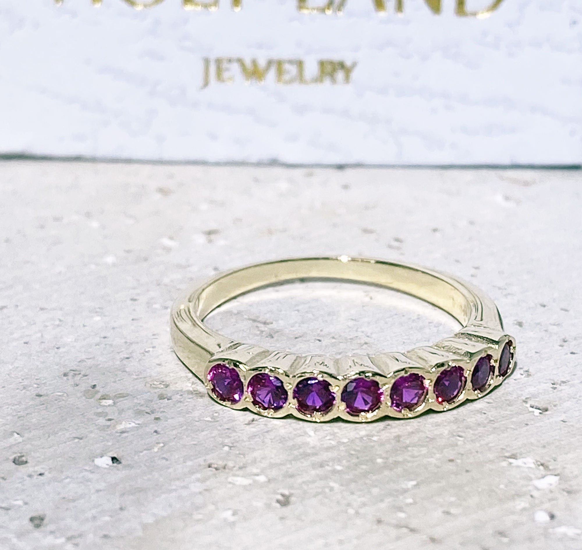 Ruby Ring - Gold Ring - Stack Ring - Fuchsia Ring - July Birthstone - Bezel Ring - Simple Jewelry