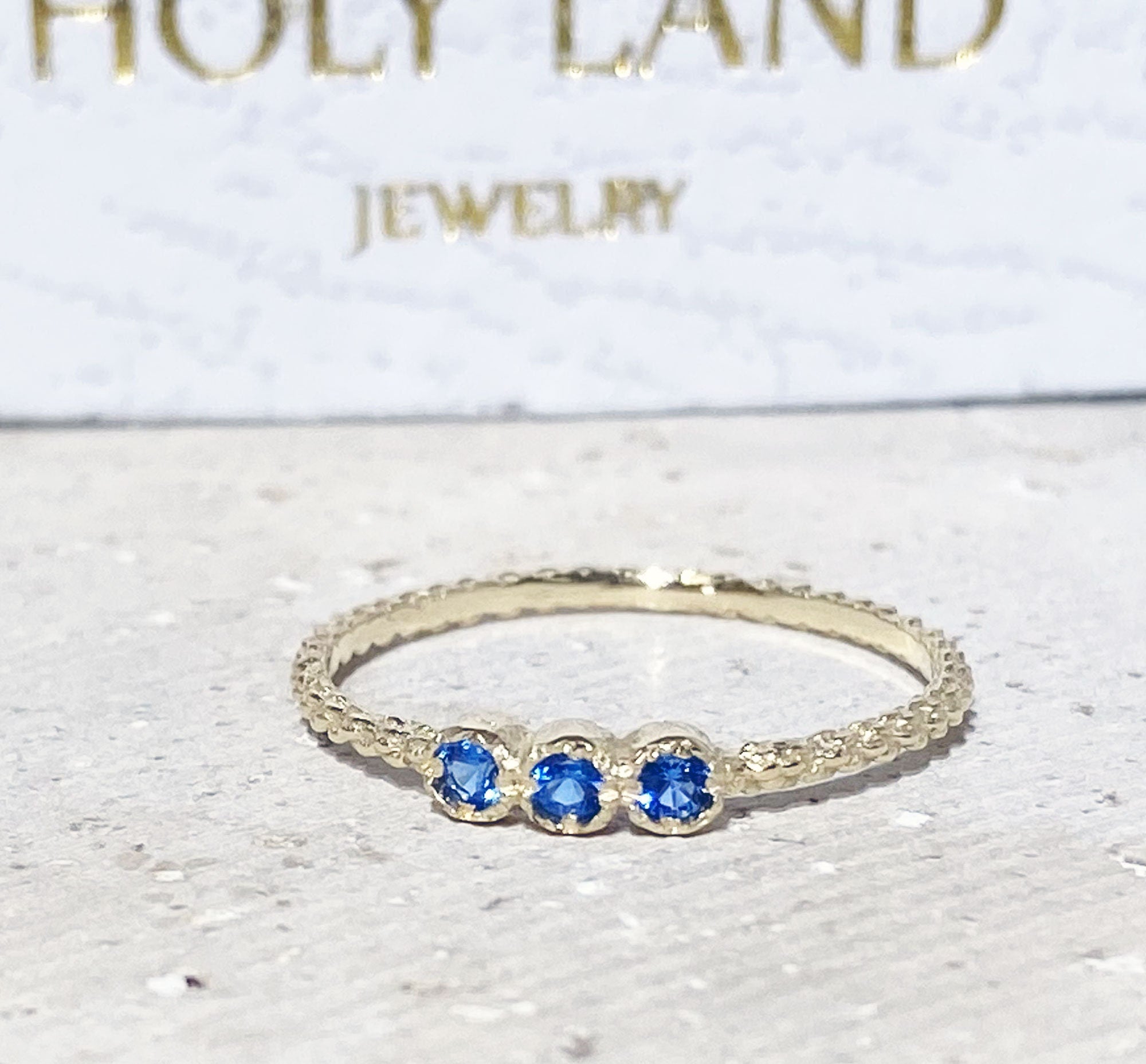 Blue Topaz Ring - December Birthstone - Gold Ring - Dainty Ring - Tiny Ring - Delicate Ring - Gemstone Ring - Stacking Ring - Simple Ring