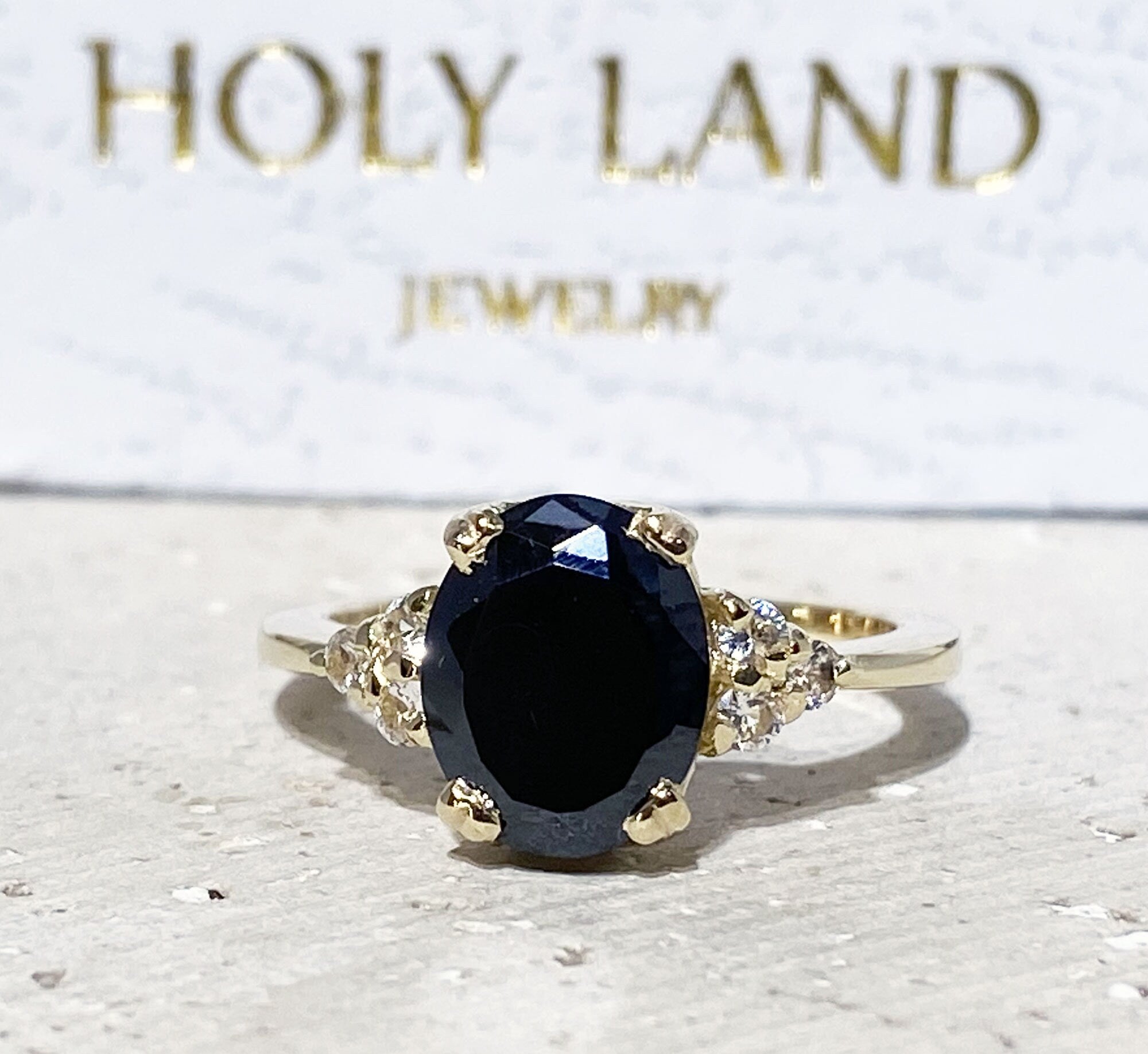 Onyx Ring - Black Onyx Ring - Gold Ring - Gemstone Band - Statement Ring - Engagement Ring - Oval Ring - Cocktail Ring - December BIrthstone