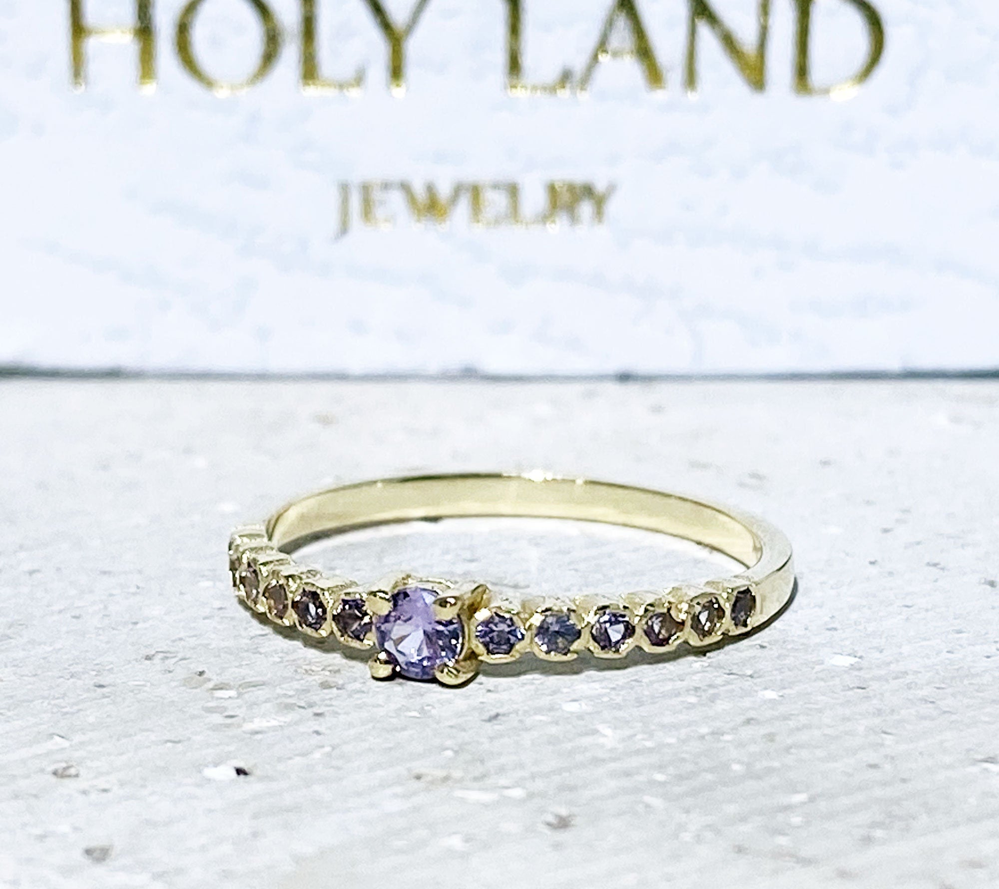 Alexandrite Ring - June Birthstone - Delicate Stacking Ring with Alexandrite