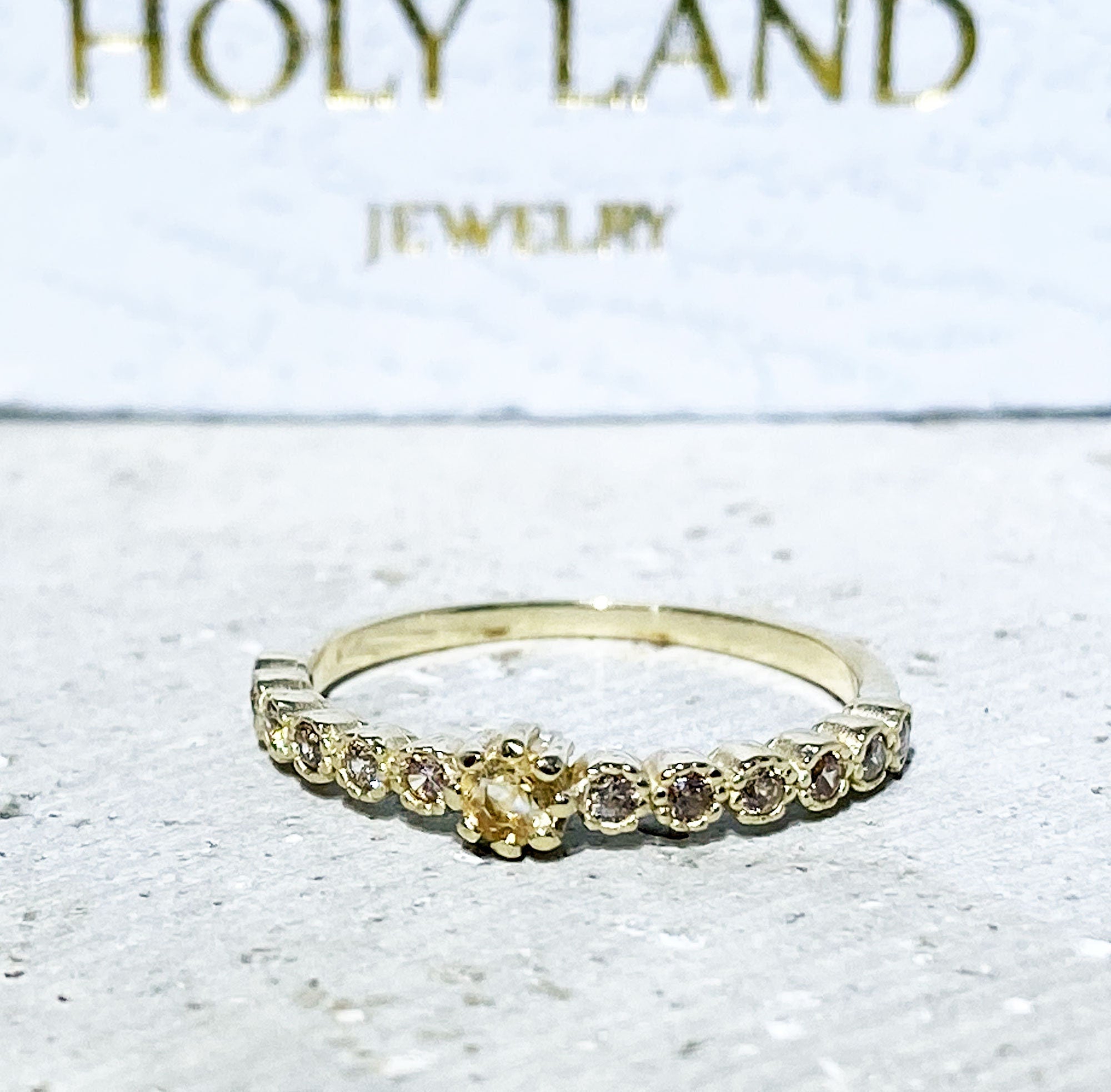 Citrine Ring - Slim Stack Ring - Tiny Ring - Gold Ring - Dainty Ring - November Birthstone - Delicate Ring - Simple Ring - Bezel Ring