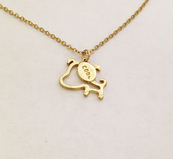 Animals Necklace - Dog Necklace - Letter Necklace - Delicate Chain Simple Cute Dog Necklace