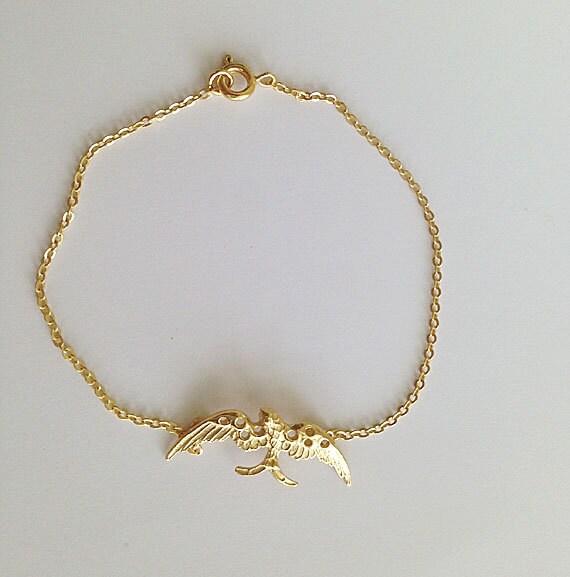 Eagle Bracelet - Bird Bracelet - Delicate Chain Simple Eagle Bracelet